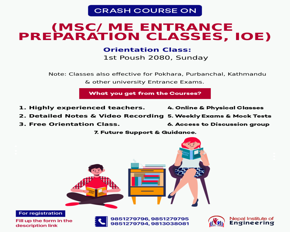 MSc/ ME Entrance Preparation Classes for IOE, TU