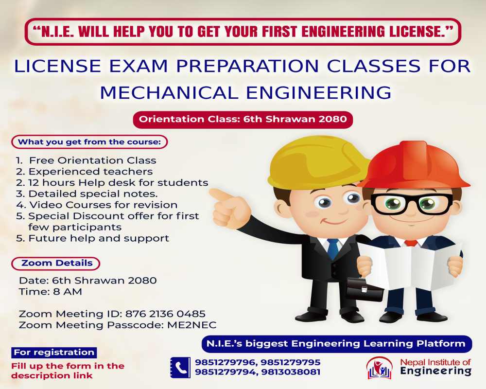 Online License Exam Preparation class for Mechanical Engineering